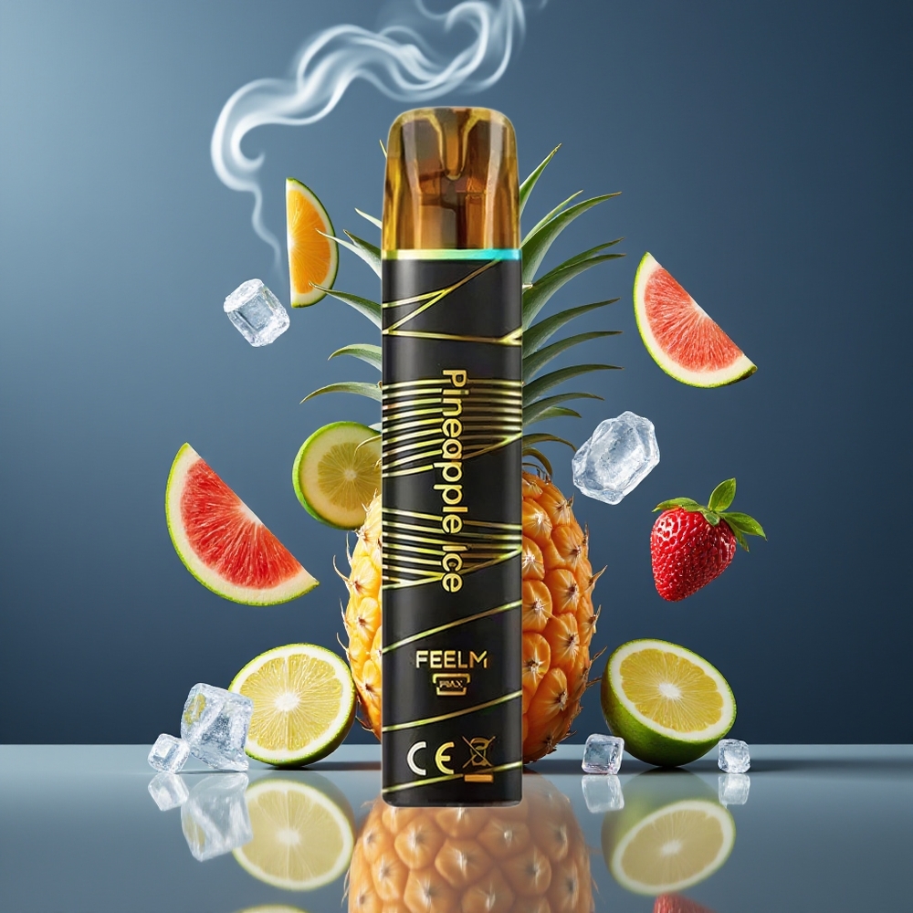 JNR Black&Golden 800 Puffs Disposable Vape Ananas Is Dansk engros