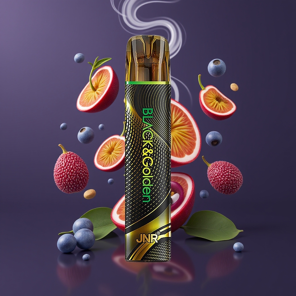 JNR Black&Golden 800 Puffs Engangs Vape Dansk Engros – Passion Monster