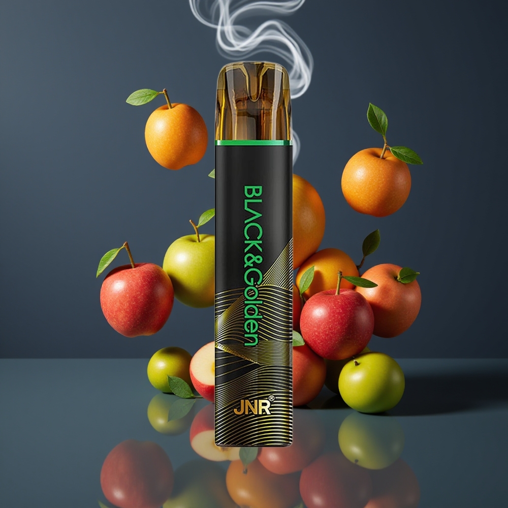 JNR Black&Golden 800 Puffs Engangs Vape Dansk Engros – Sur Æble