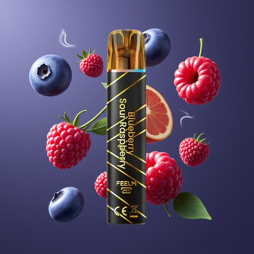 JNR Black&Golden 800 Puffs Engangs Vape Dansk Engros med Blåbær Sur Hindbær