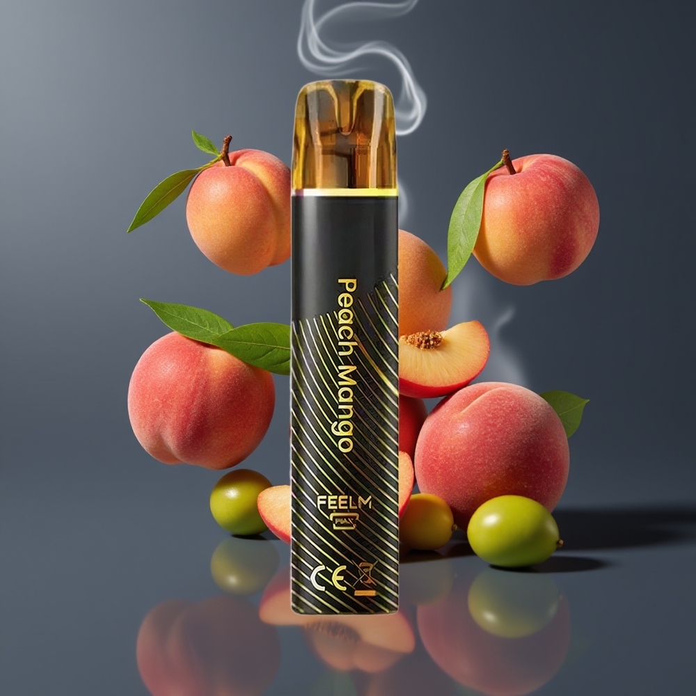 JNR Black&Golden 800 Puffs Engangs Vape Dansk Engros med Peach Mango