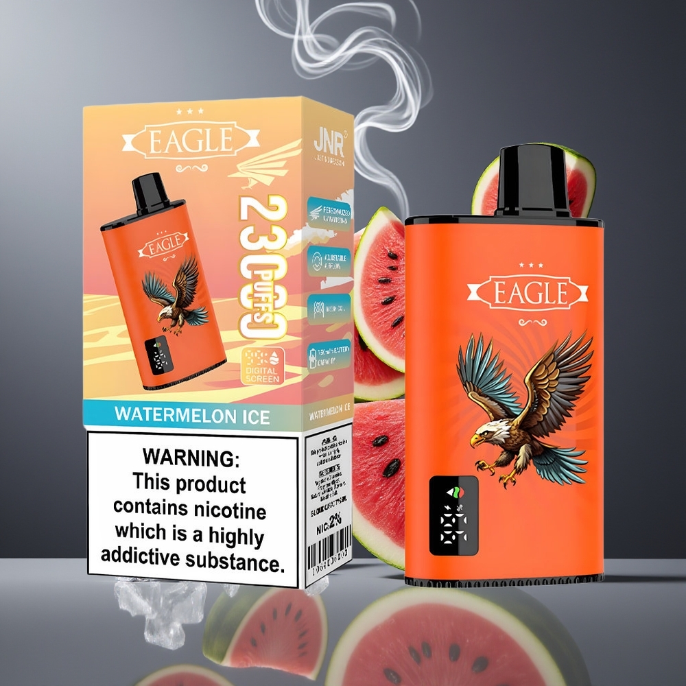 JNR EAGLE Smart 23000 Puffs Dansk Engros Disposable Vape med Digital Skærm, Justerbar Luftflow og Vandmelon Is