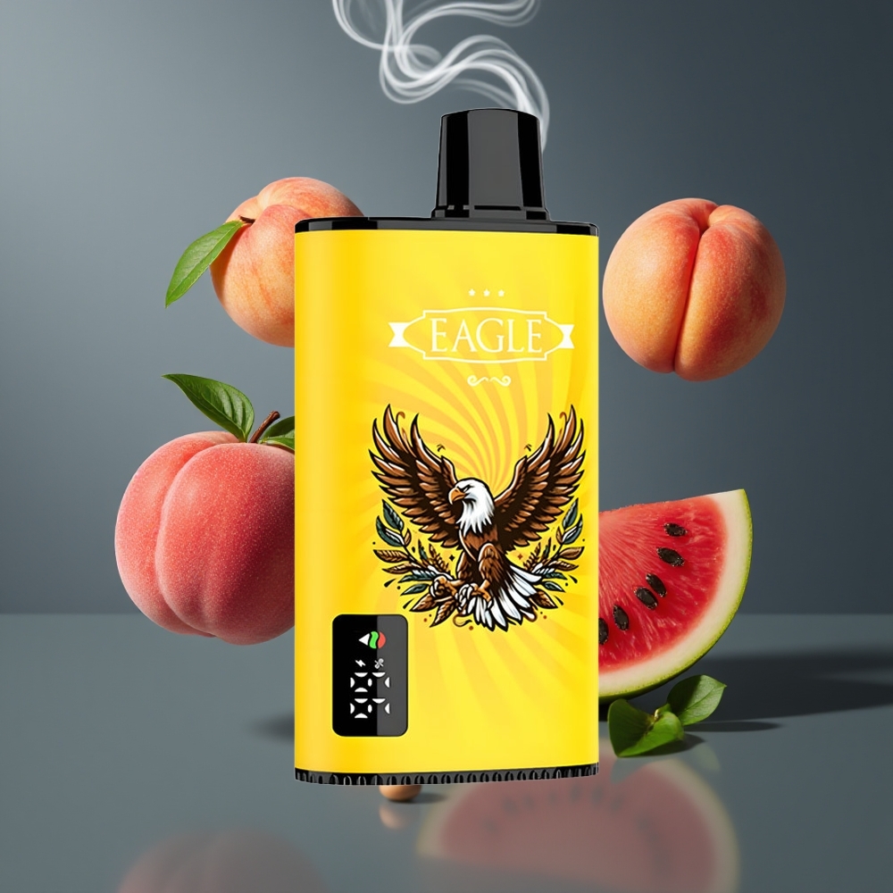 JNR EAGLE Smart 23000 Puffs Digital Skærm Justerbar Luftflow Dansk Engros Disposable Vape Fersken Mango Vandmelon