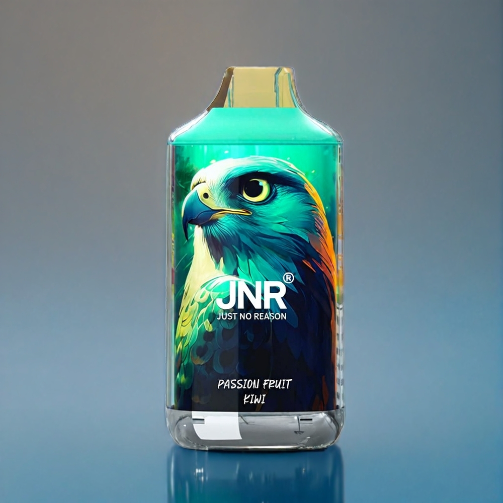 JNR Falcon 16000 Puffs Dansk engros - 850 mAh, 22ml, Dobbelt mesh spole, Type C & Lightning, Smart LED Display, Passionsfrugt Kiwi