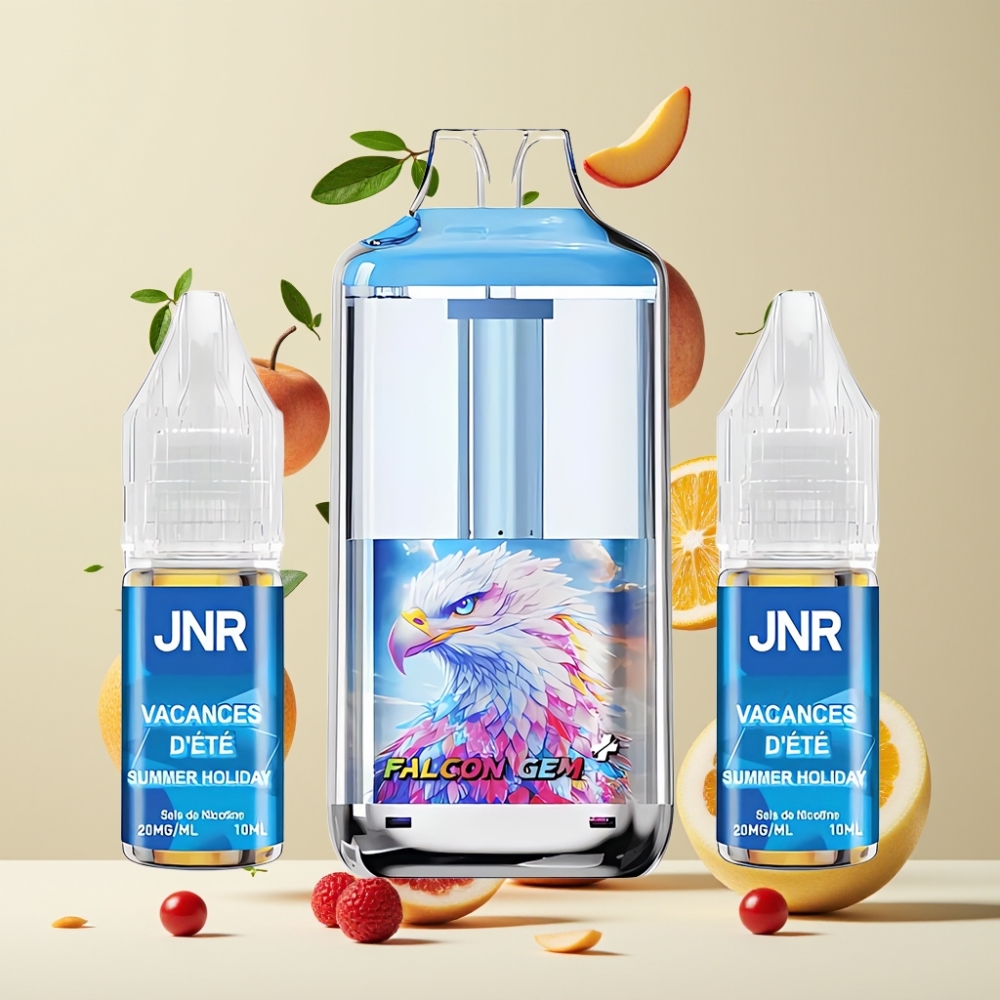 JNR Falcon GEM⁺ 30000 Puffs Genopfyldelig Pod Vape med Synlig E-væske Tank, 950mAh Batteri og Type-C Opladning – Dansk Engros