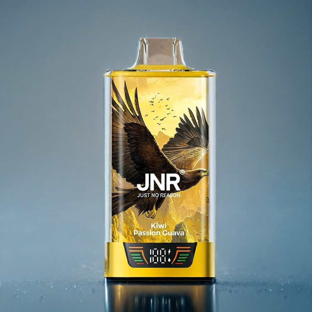 JNR Falcon Pro 28000 Dansk Engros med Kiwi Passion Guava - Smart Skærm, Dobbelt mesh spole, Type-C Opladning