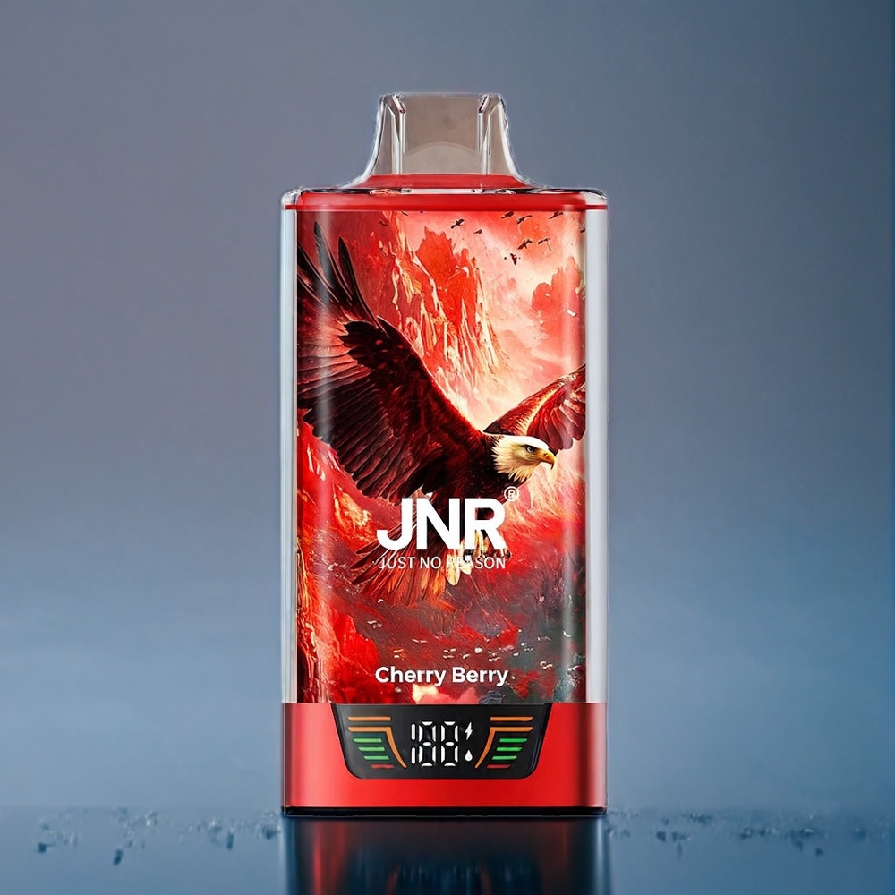 JNR Falcon Pro 28000 Dansk Engros med Smart Skærm, Dobbelt mesh spole og Kirsebær-Bær Smag