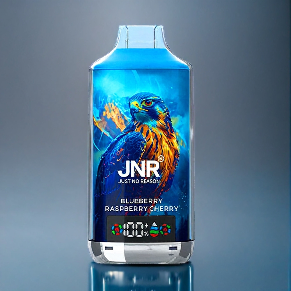JNR Falcon X 18000 Puffs Dansk Engros med 750mAh, 24ml, Dobbelt mesh spole & Blåbær Hindbær Kirsebær