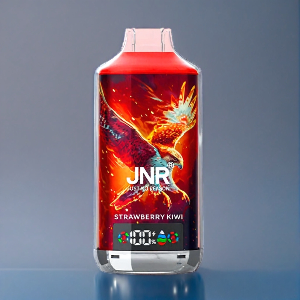 JNR Falcon X 18000 Puffs Dansk Engros med 750mAh Batteri, 24ml E-væske og Digital Display - Jordbær Kiwi