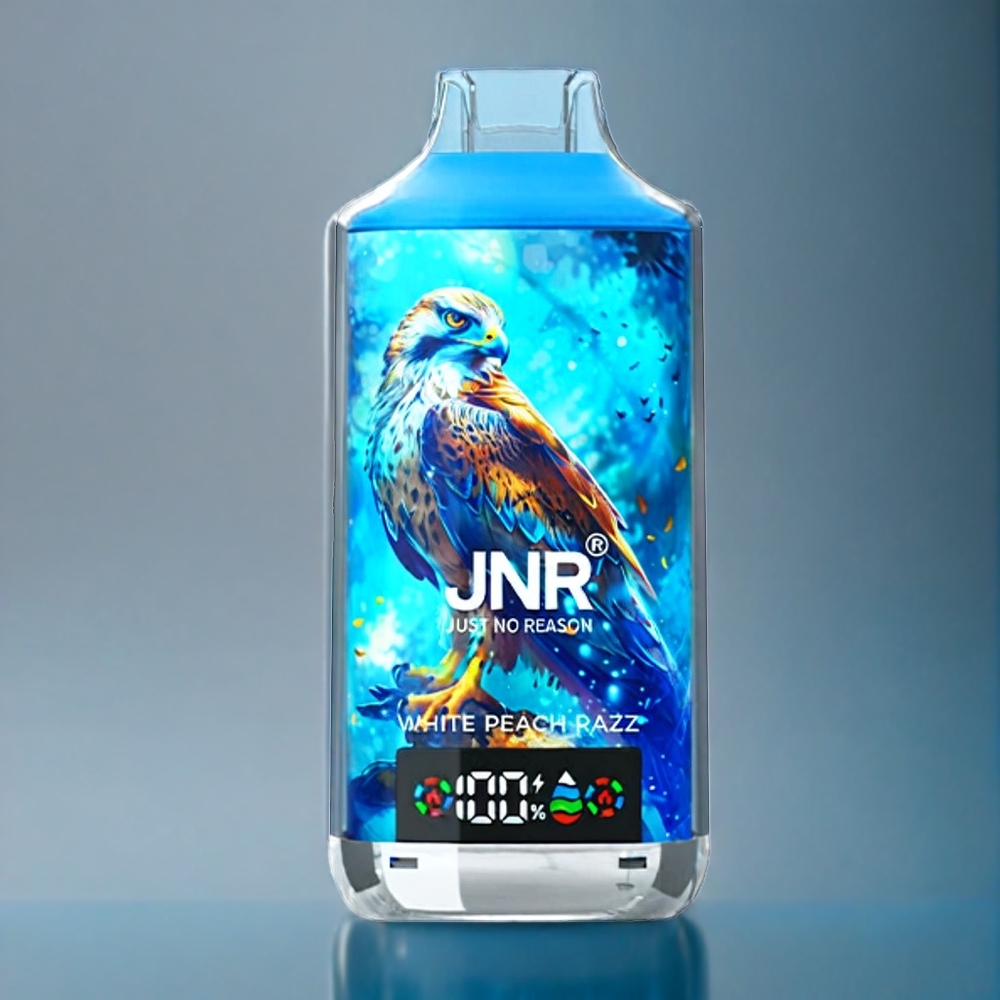 JNR Falcon X 18000 Puffs Dansk Engros med 750mAh Batteri, 24ml E-væske og Hvid Fersken Razz