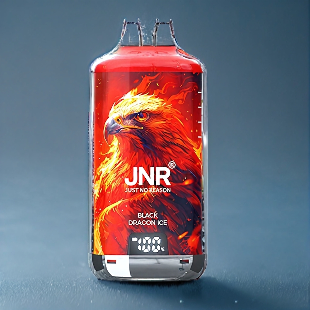 JNR Falcon X⁺ 28000 Dansk Engros med Synligt E-Væskeniveau, 950mAh Batteri, og Sort Drage Is