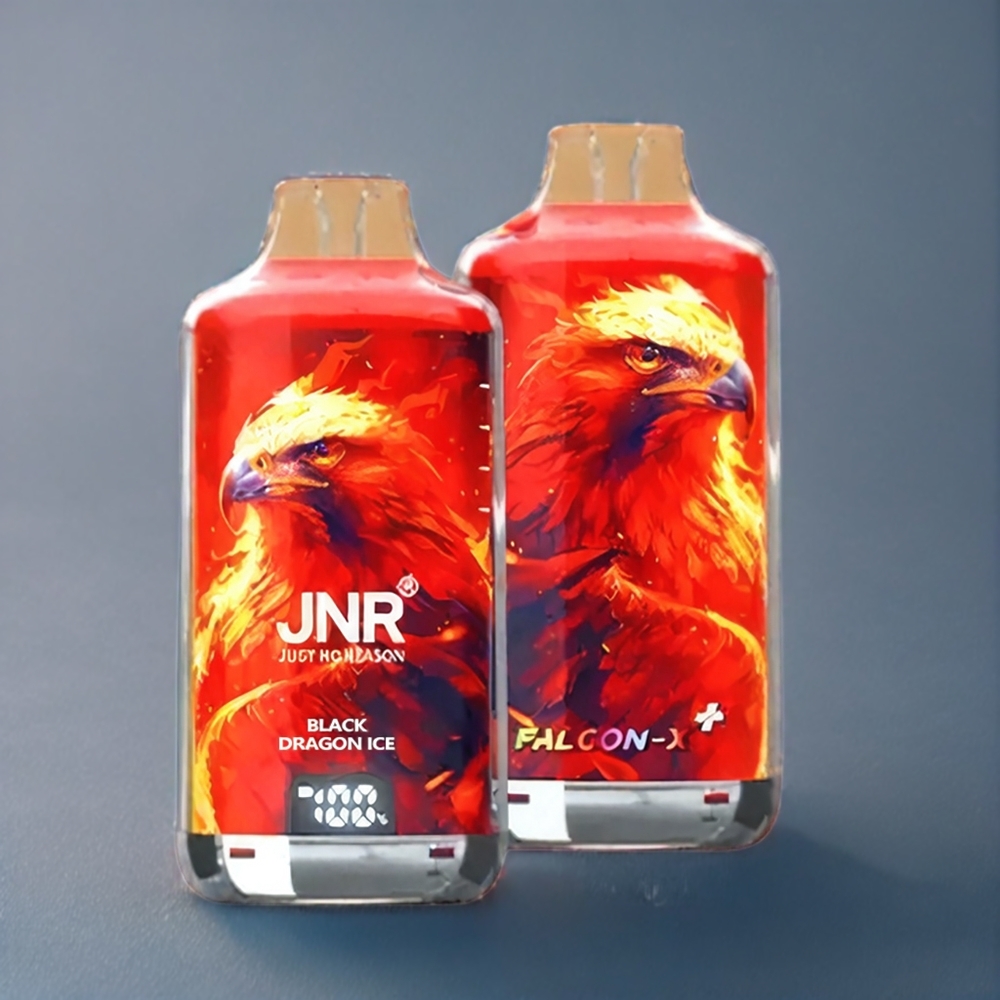 JNR Falcon X⁺ 28000 Dansk Engros med Synligt E-Væskeniveau, 950mAh Batteri, og Sort Drage Is