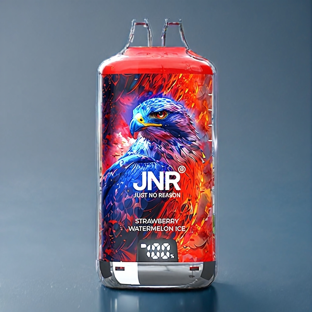 JNR Falcon X⁺ 28000 Dansk Engros med Synligt E-væske Niveau, Topfyldningsdesign og Jordbær Vandmelon Is