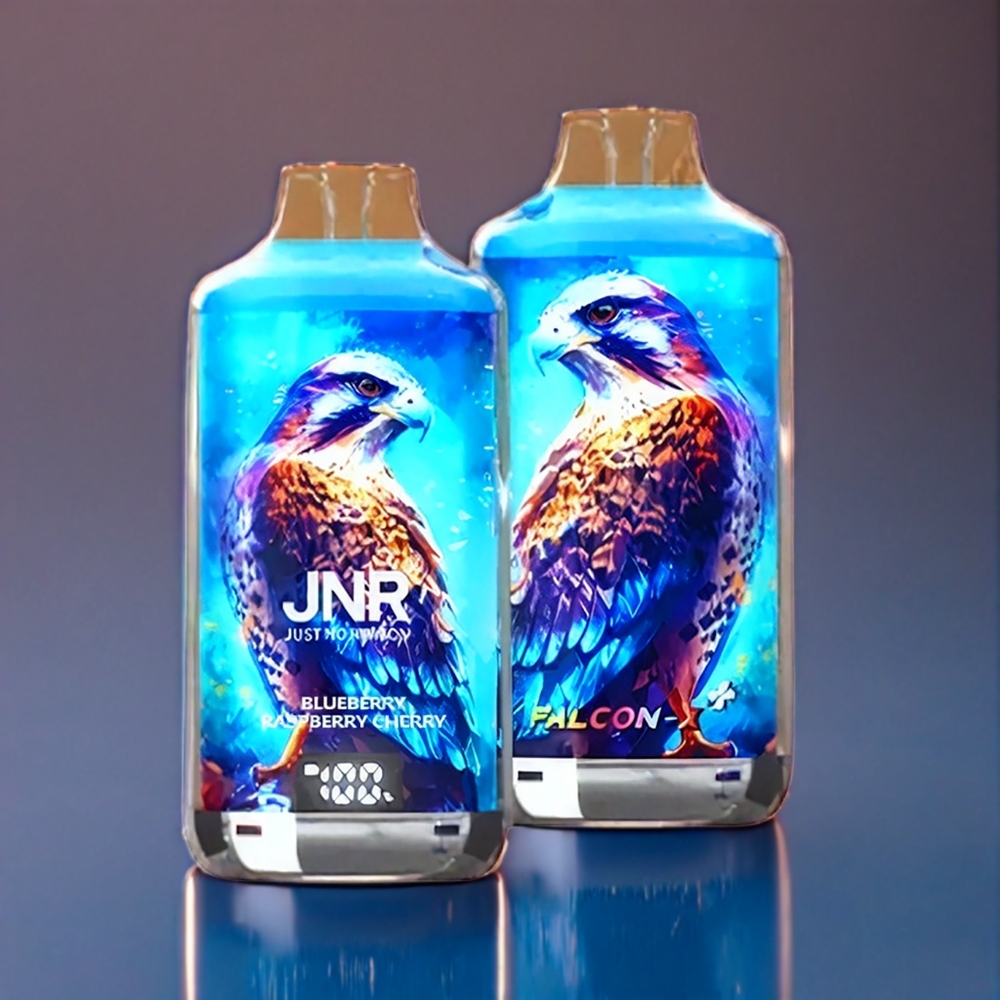 JNR Falcon X⁺ 28000 Dansk engros med Synligt E-Væskeniveau, Topfyldesign og Blåbær Hindbær Kirsebær Smag