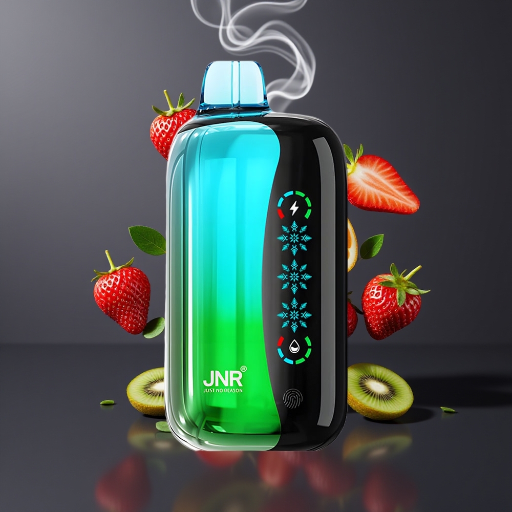 JNR Flex Ice 21000 Puffs Engros Dansk Disposable Vape med Justerbar Ice, Touch Screen og Jordbær Kiwi