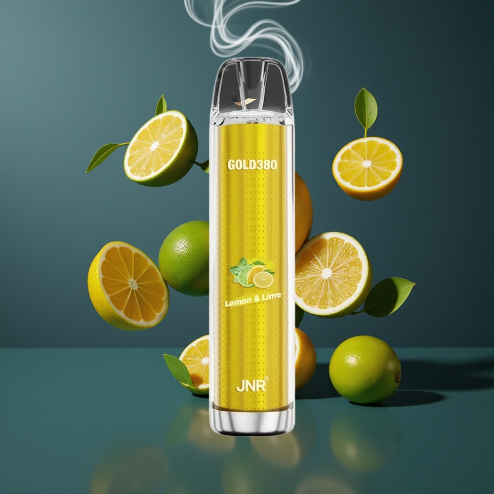 JNR Glod380 6000 Puffs Dansk Engros Disposable Vape Citron Lime med 1500mAh Batteri og 13ml E-væske
