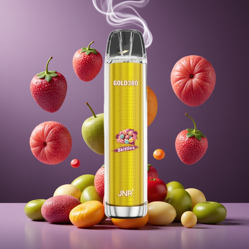 JNR Glod380 6000 Puffs Dansk Engros Disposable Vape Skittles med 1500mAh Batteri og 13ml e-Liquid