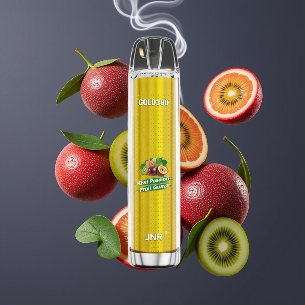 JNR Glod380 6000 Puffs Disposable Vape Dansk Engros med 1500mAh Batteri og Kiwi Passionsfrugt Guava