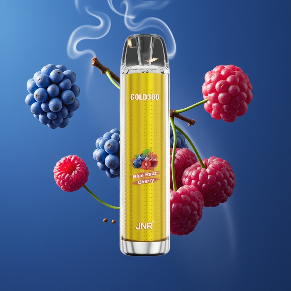 JNR Glod380 6000 Puffs Disposable Vape Dansk engros – 1500mAh – Blå Hindbær Kirsebær