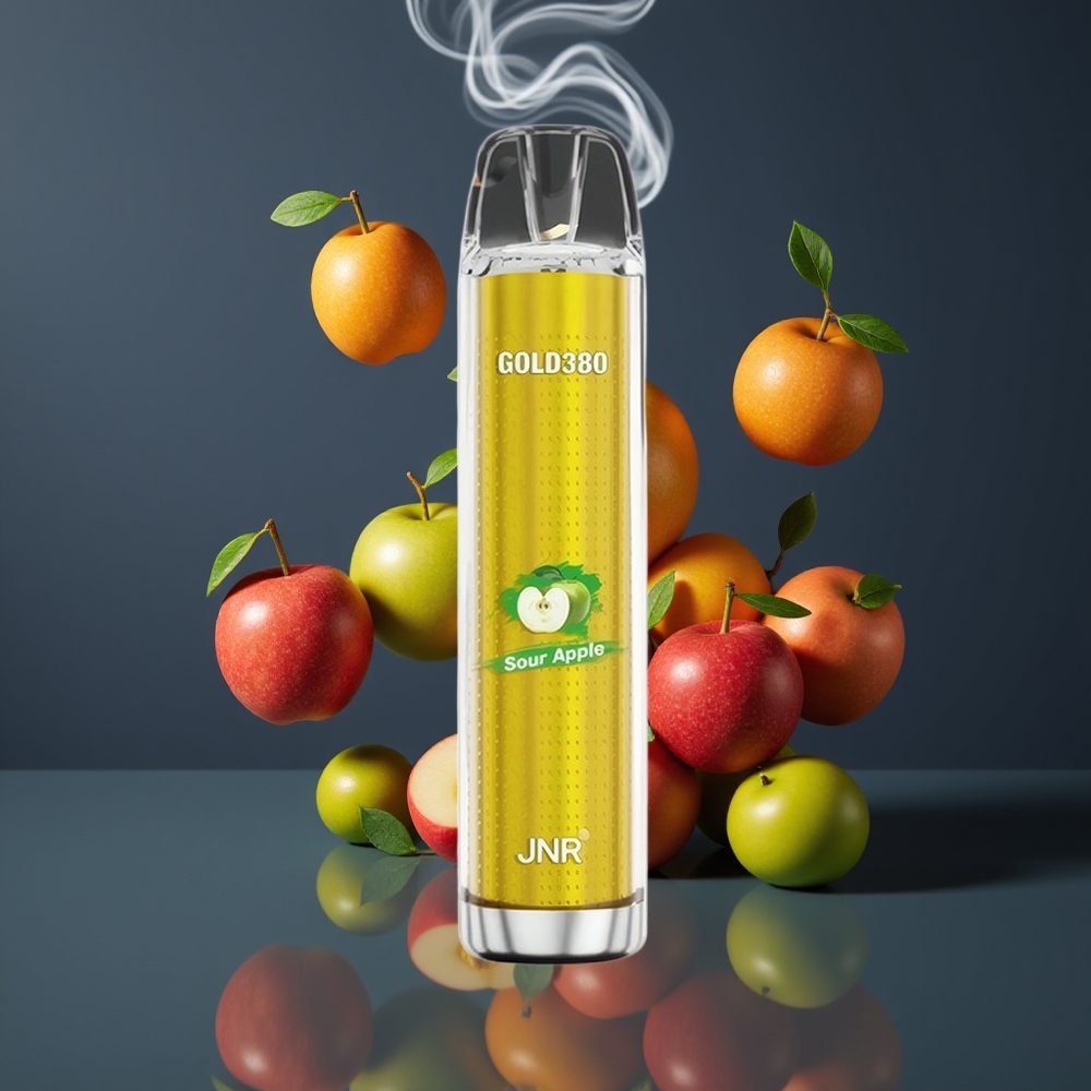 JNR Glod380 6000 Puffs Engangs Vape Dansk Engros – Sur Æble, 1500mAh, 13ml
