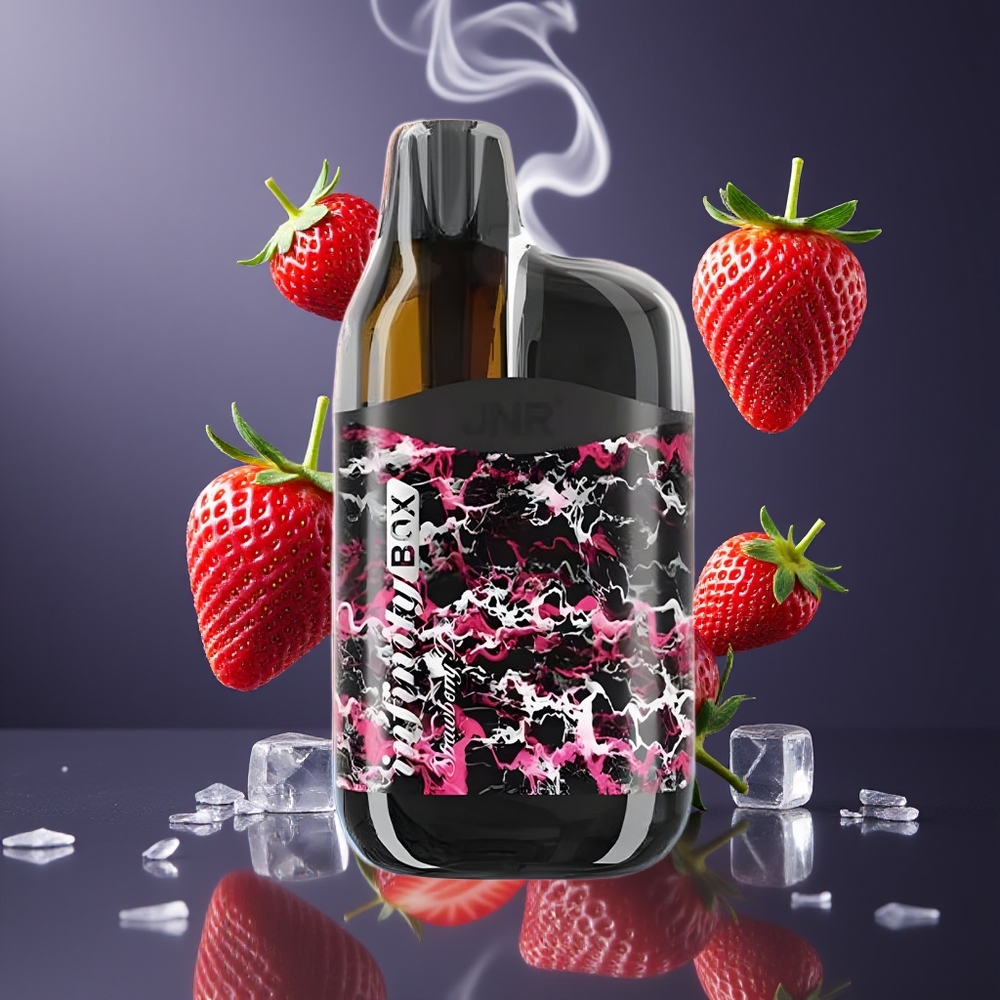 JNR Infinity Box 10700 Puffs Dansk Engros Disposable Vape Jordbær Is med 2200mAh Batteri og 15ml E-liquid