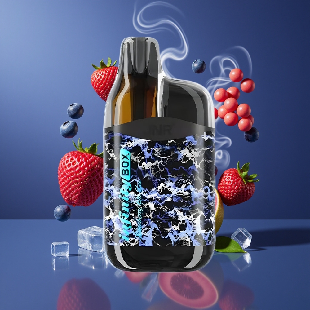 JNR Infinity Box 10700 Puffs Engangs Vape Dansk Engros – 2200mAh Batteri, 15ml E-liquid, Blåbær På Is