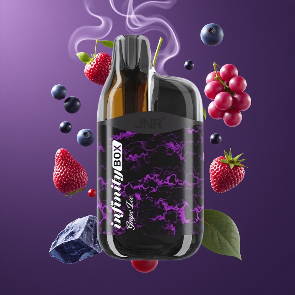 JNR Infinity Box 10700 Puffs Engangs Vape Dansk Engros – 2200mAh Batteri, 15ml E-væske, 2% Nikotin, Vindrue Is