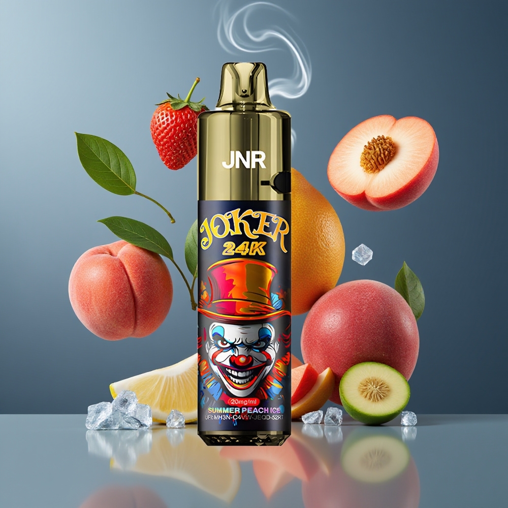 JNR Joker 24K Puffs Dansk Engros Refillable 10ml 800mAh Sommerfersken Is Disposable Vape