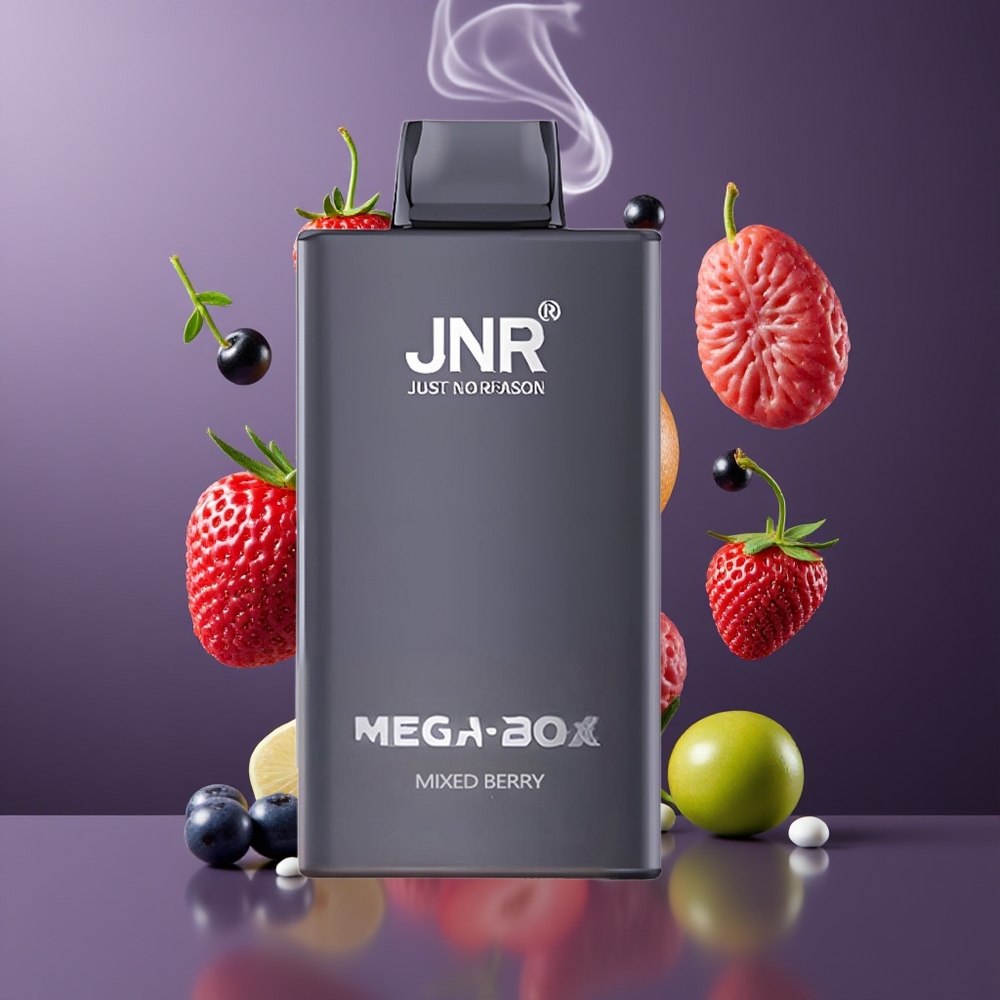 JNR Mega Box 25000 Puffs Dansk Engros Disposable Vape – Blandet Bær – 30ml E-væske, 850mAh, Dual Mesh Coil