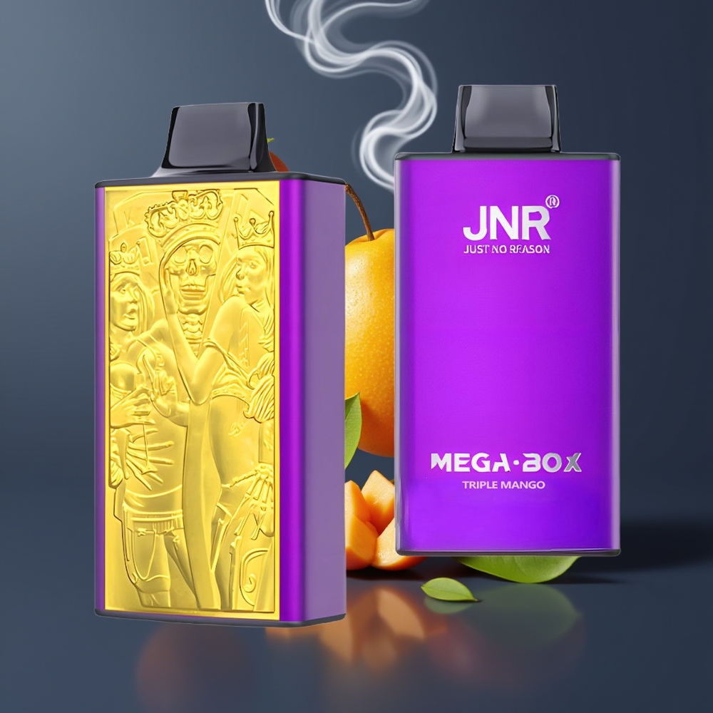 JNR Mega Box 25000 Puffs Disposable Vape Dansk Engros – 30ml E-liquid, 850mAh, Type-C, Triple Mango (Tredobbelt Mango)