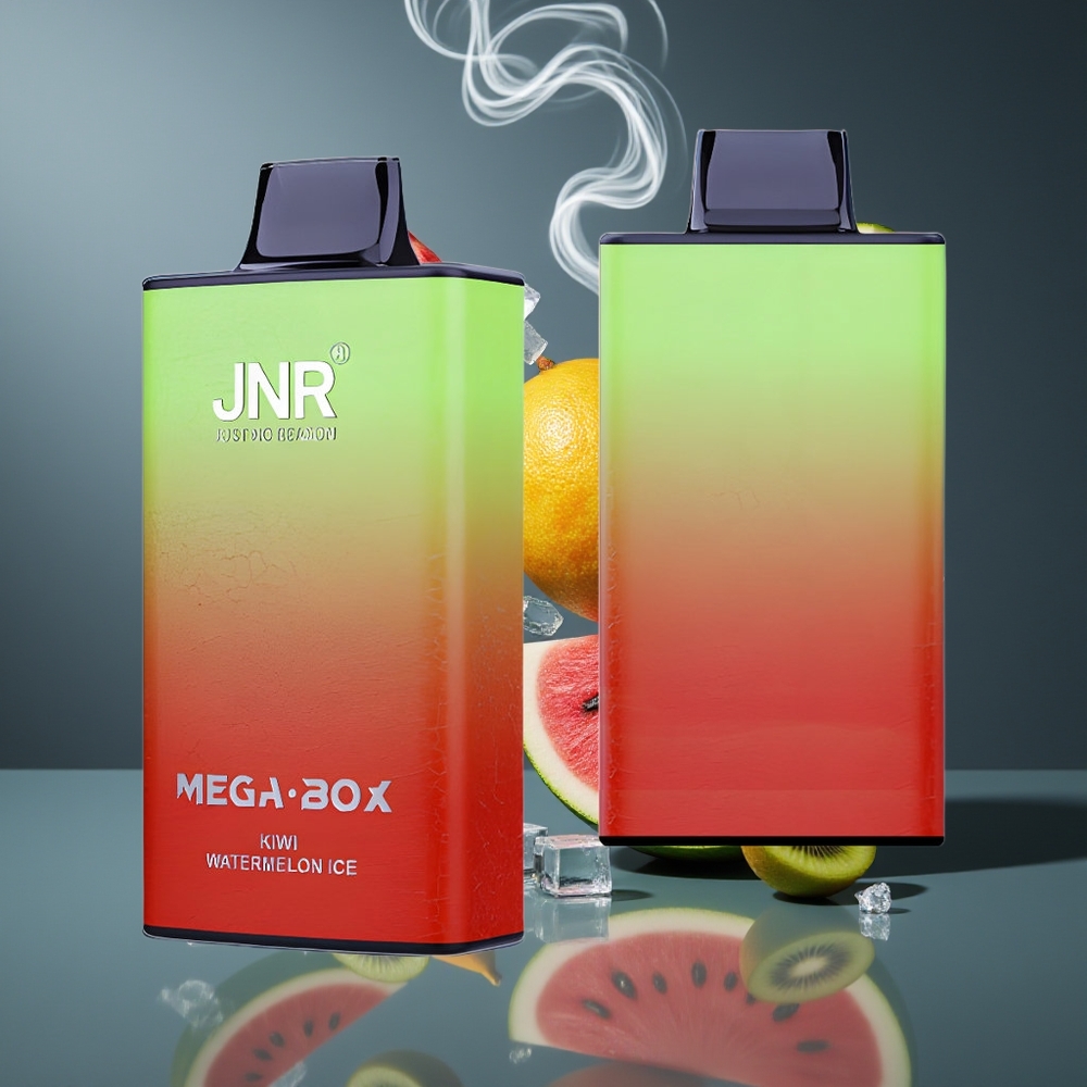 JNR Mega Box 25000 Puffs Disposable Vape Dansk Engros med 30ml E-liquid og Kiwi Vandmelon Is
