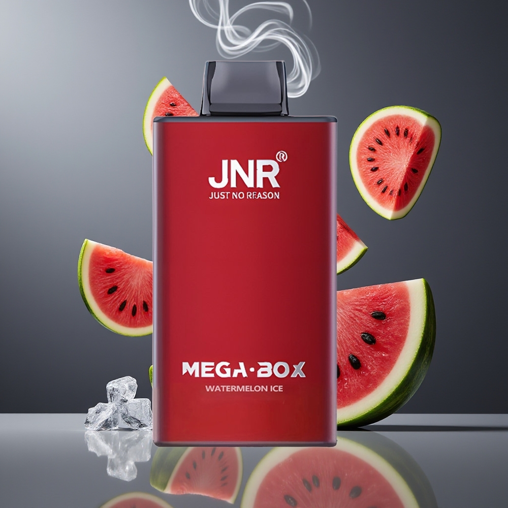 JNR Mega Box 25000 Puffs Disposable Vape Vandmelon Is Dansk Engros med 30ml E-liquid og Type-C Opladning