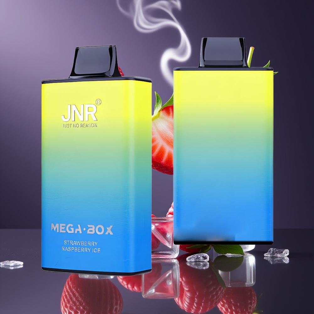 JNR Mega Box 25000 Puffs Engros Dansk Disposable Vape Jordbær Hindbær Is med 30ml E-væske og 850mAh Batteri