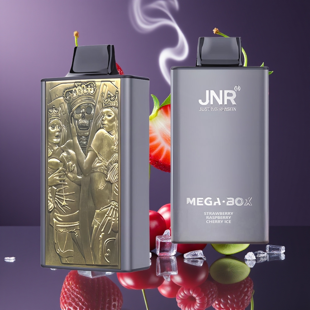 JNR Mega Box 25000 Puffs Engros Dansk – Jordbær Hindbær Kirsebær Is