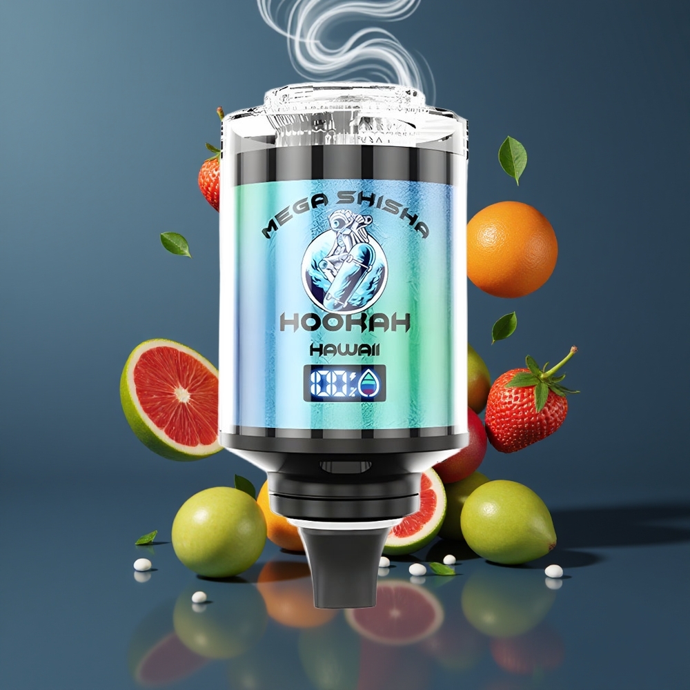 JNR Mega Shisha Hookah 100K Dansk engros med 60ml e-Liquid Kapacitet, 2200mAh Batteri og Type-C Opladning