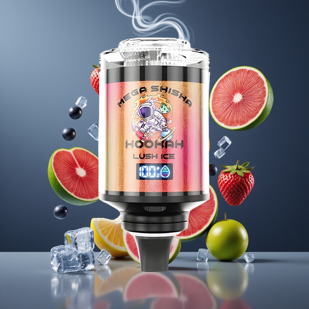 JNR Mega Shisha Hookah Dansk engros 100K Desktop Kompatibel med Lush Is, 60ml, 2200mAh, Type-C