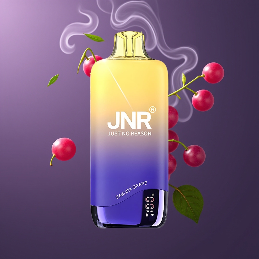 JNR Rainbow 10500 Puffs Disposable Vape Sakura Grape Dansk engros med 18ml e-Liquid og 600mAh Battery