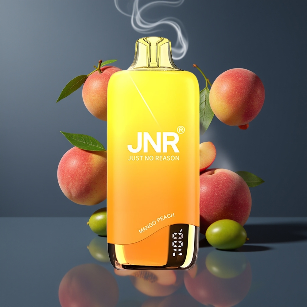 JNR Rainbow 10500 Puffs Engangs Vape Dansk Engros med 18ml Tank og 0,8ohm Mesh Coil - Mango Peach (Mango Fersken)