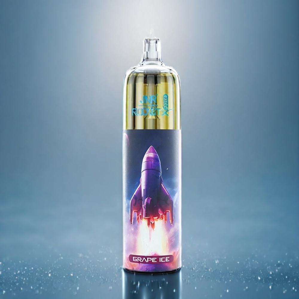 JNR Rocket X 12400 Puffs Dansk engros - Kompakt med Type-C opladning, RGB-lys og Justerbar Luftstrøm - Vindueis (Grape Ice)