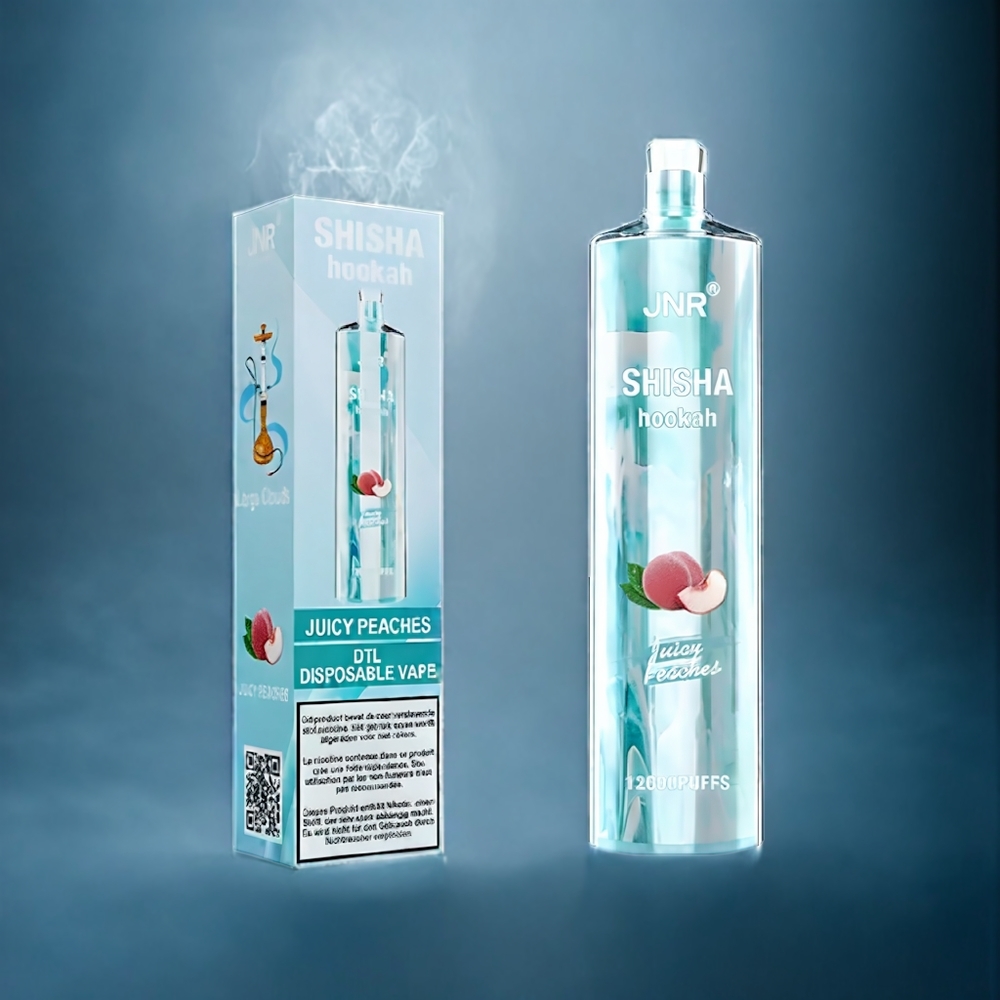 JNR Shisha Hookah 12000 Puffs Dansk engros med 24ml e-væske og 750mAh batteri - Saftige Ferskner