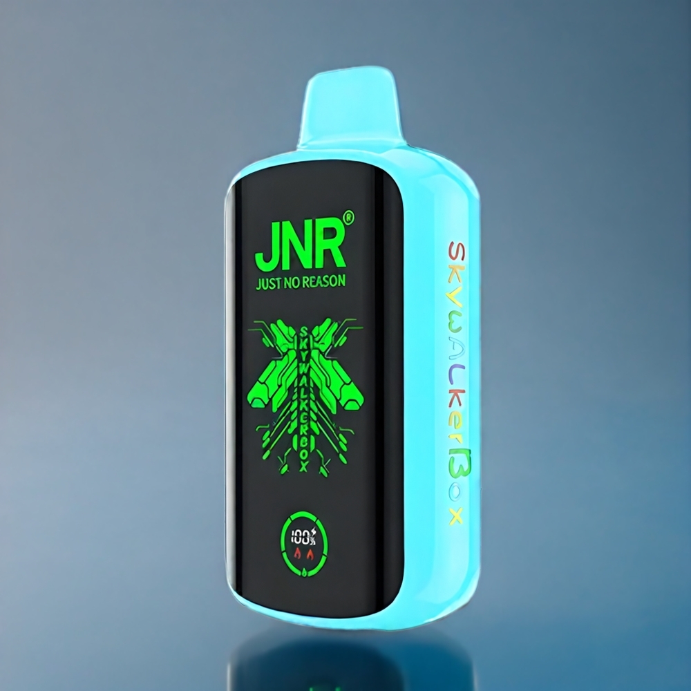 JNR Skywalker Box 21000 Puffs Dansk engros - 850 mAh, 25ml, Type-C, Dobbelt Mesh spole, Sur Æble Is