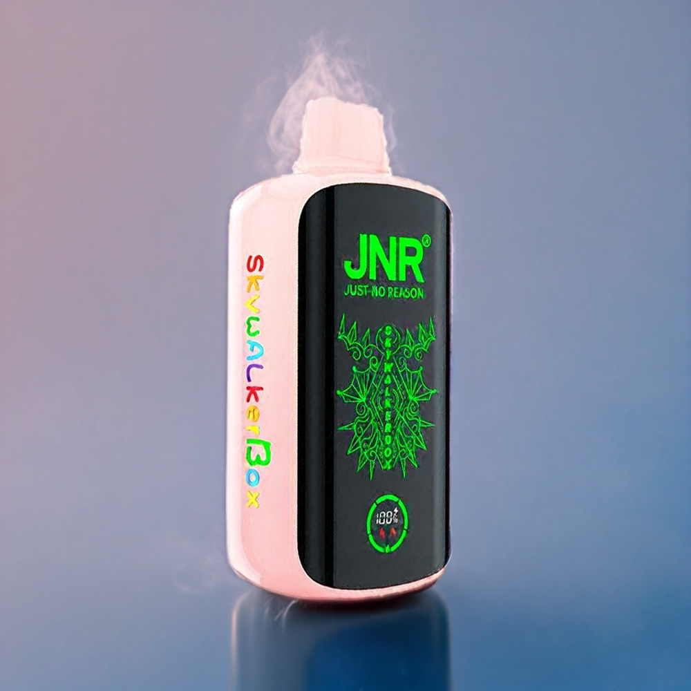 JNR Skywalker Box 21000 Puffs Dansk engros - Jordbær Hindbær Kirsebær med 25ml e-væske og Type-C Hurtigopladning