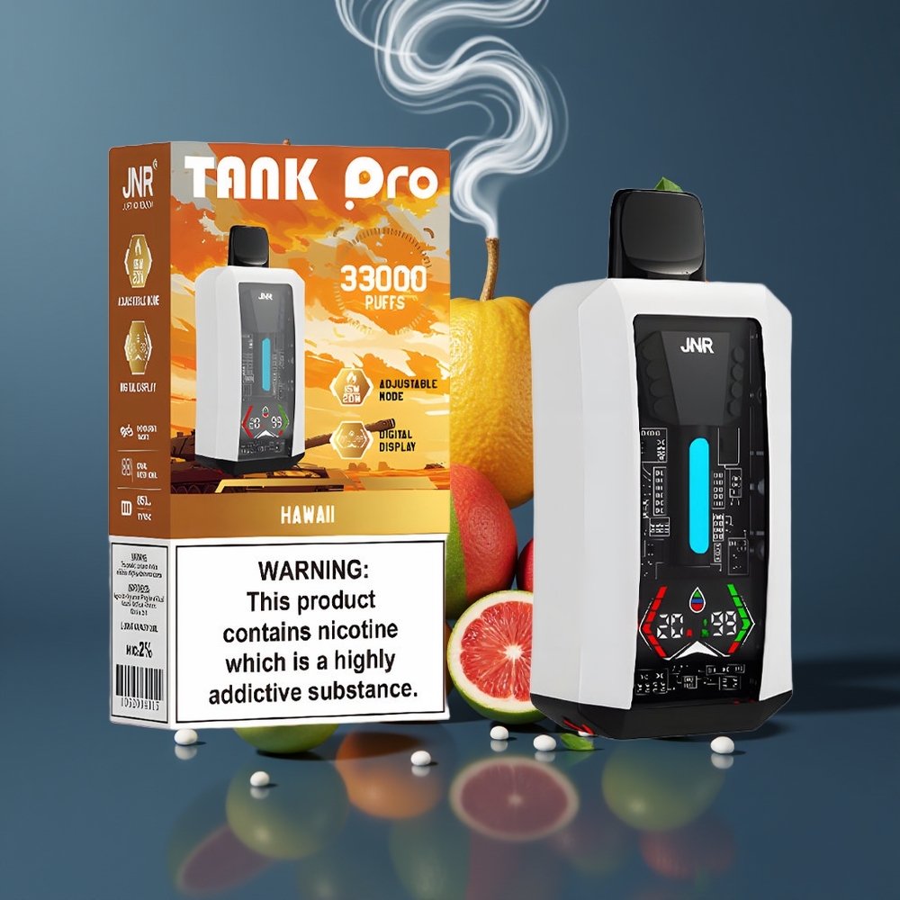 JNR Tank Pro 33000 Puffs Dansk Engros Disposable Vape med Digital Display og Dual Mesh Coil
