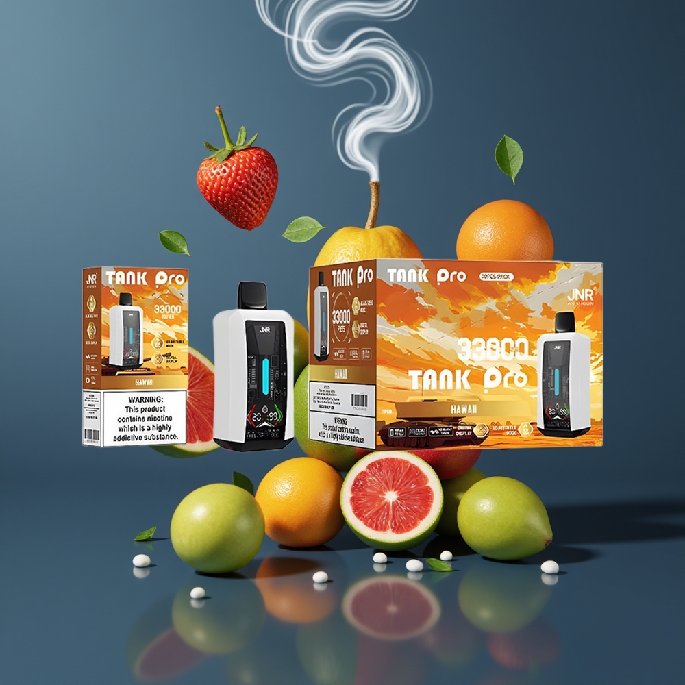 JNR Tank Pro 33000 Puffs Dansk Engros Disposable Vape med Digital Display og Dual Mesh Coil