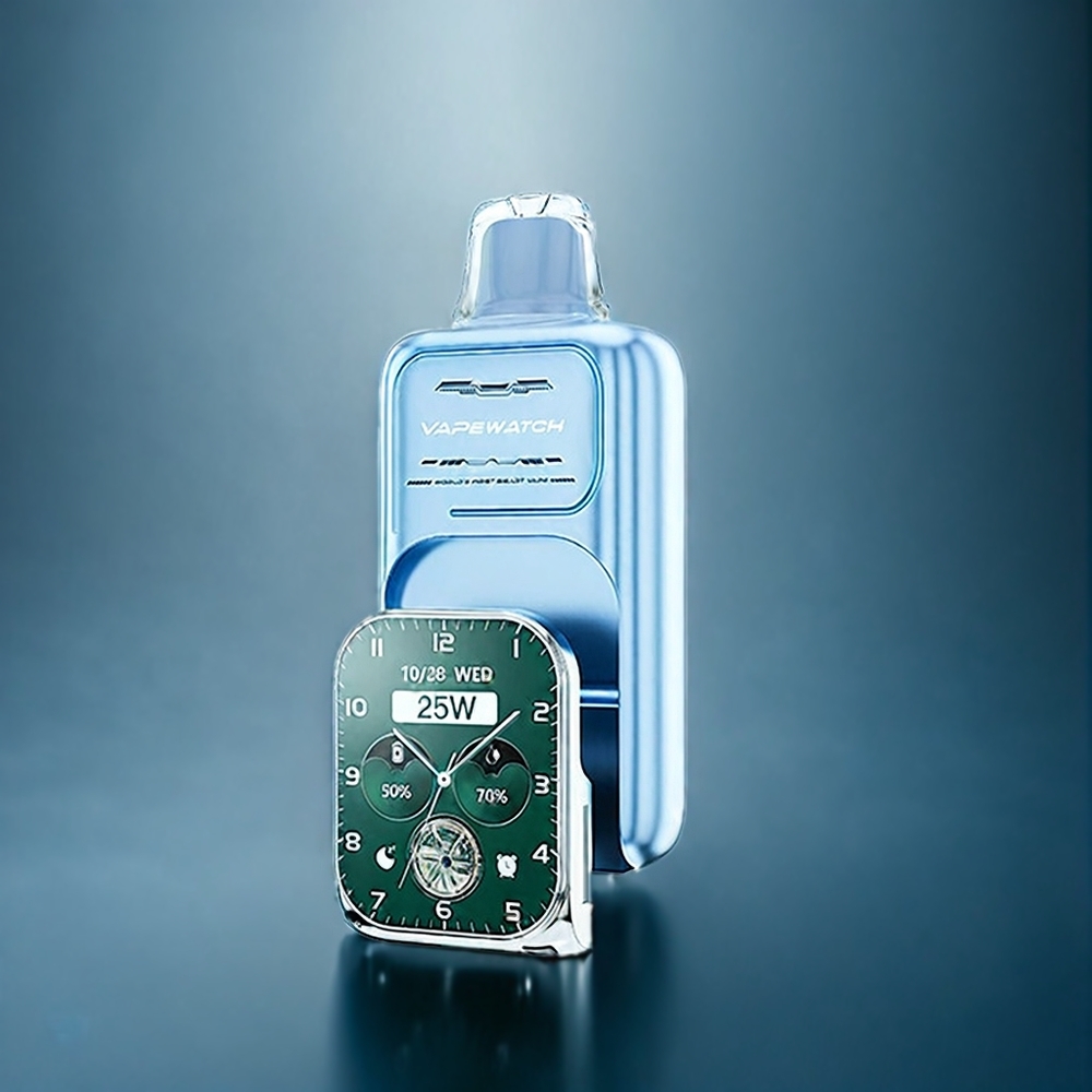 JNR Vape Watch 30000 Puffs Blåbær Vandmelon Dansk engros - 1000mAh, 19mL, Type-C