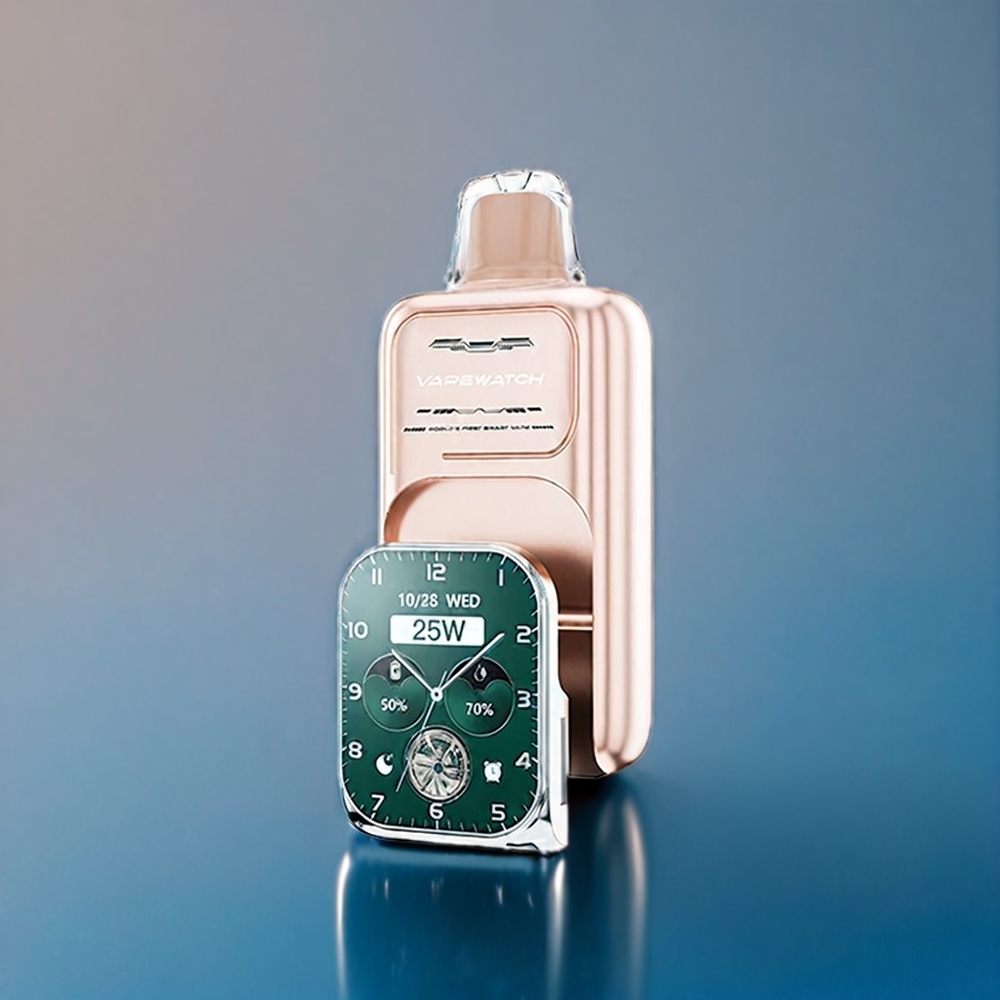 JNR Vape Watch 30000 Puffs Dansk engros - 1000mAh Batteri, 19mL E-væske, Jordbær Banan (Strawberry Banana)