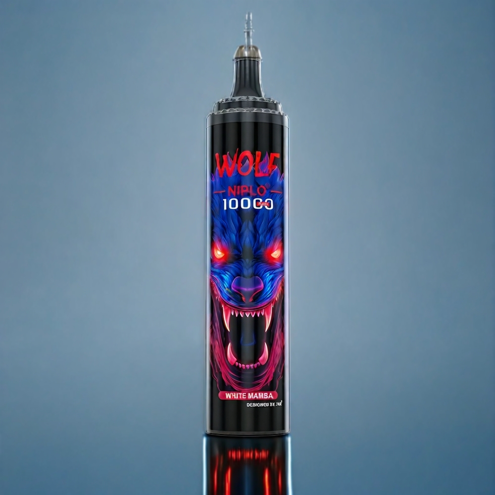 JNR Wolf 10000 Puffs Dansk Engros - 1.0 Ohm Mesh, 20ml, Type-C, Hvid Mamba