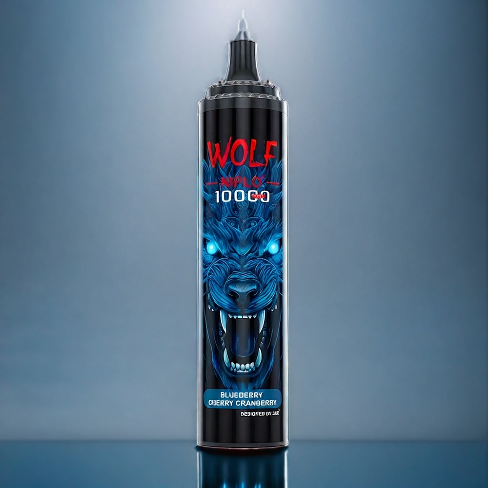 JNR Wolf 10000 Puffs Dansk Engros - Blåbær Kirsebær Tranebær - 20ml 650mAh Type-C