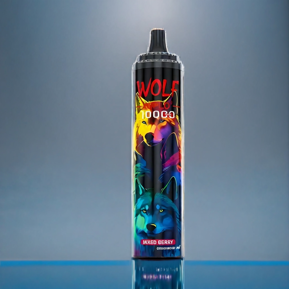 JNR Wolf 10000 Puffs Dansk engros med 20ml e-væske, 1.0 Ohm Mesh spole og Blandet Bær smag