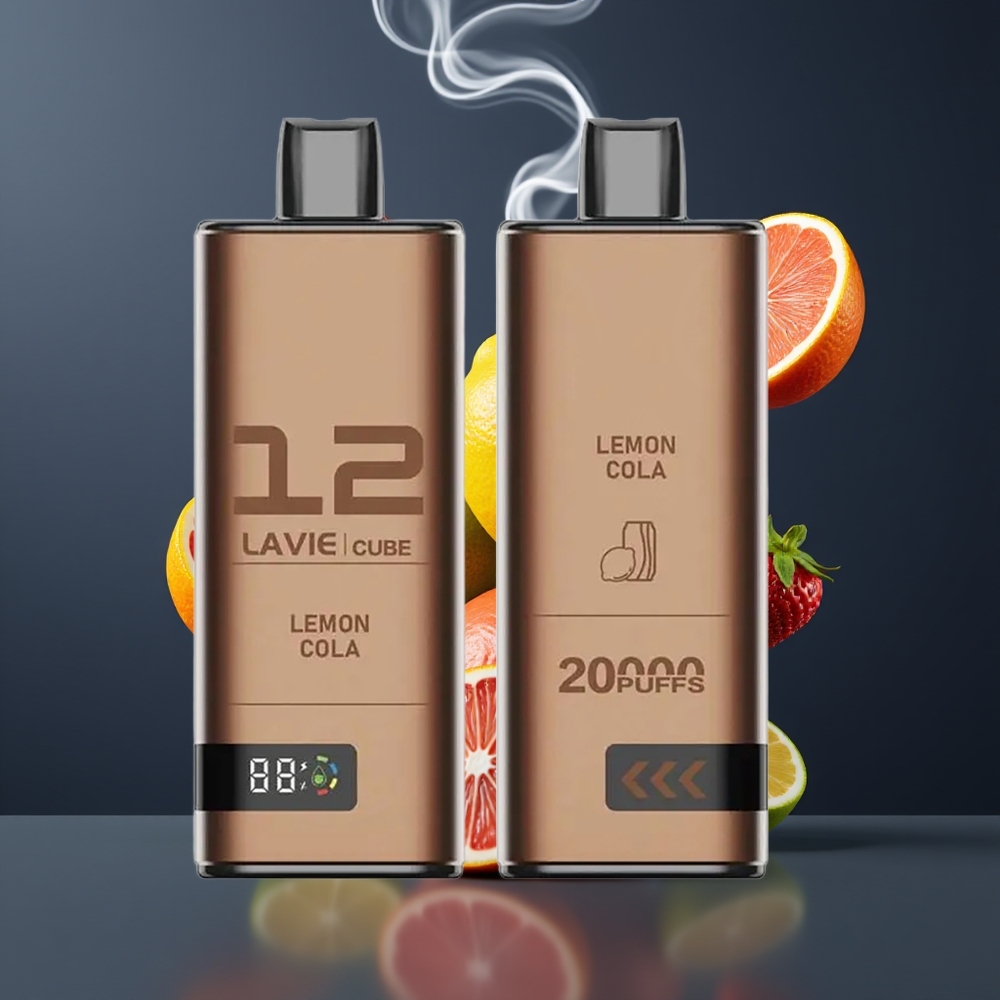 Lavie Cube 20000 Puffs Engangs Vape Dansk Engros med 28ML væske og Citron Cola smag